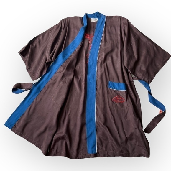 Vintage Double Horse Kimono Jacket w/ Red Dragon Embroidery – Y2K Streetwear S/M - Picture 6 of 16